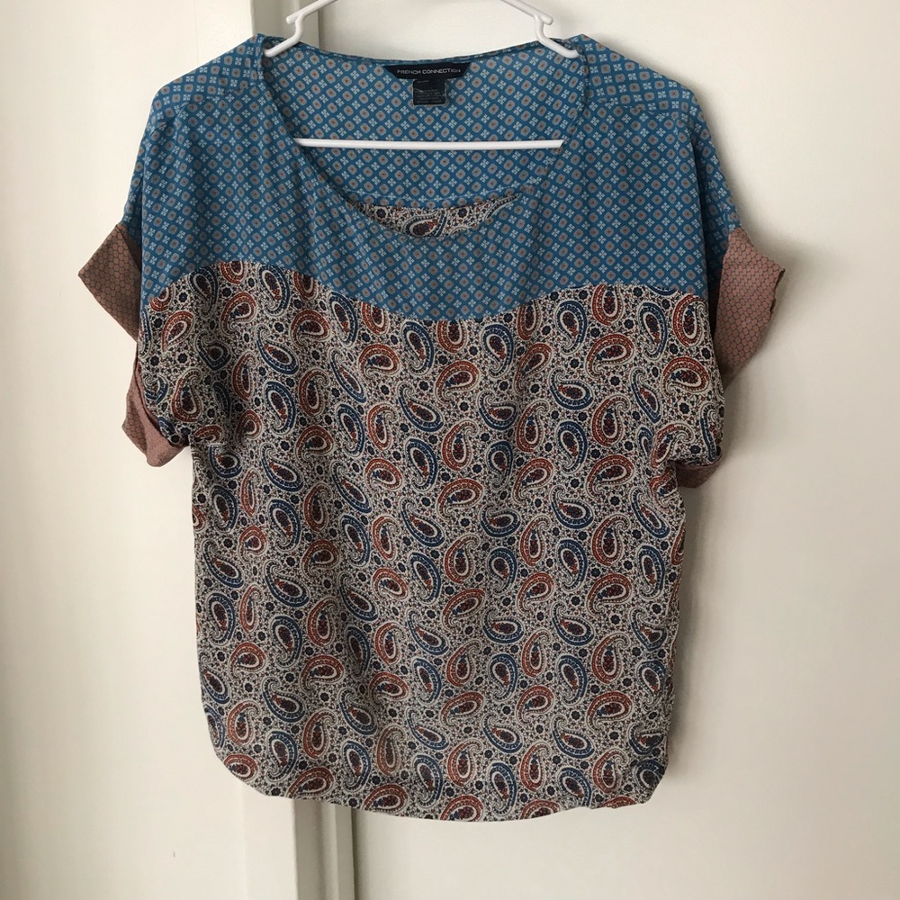 FRENCH CONNECTION pattern chiffon blouse